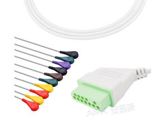 A1036-EE0 Nihon Kohden Compatibile ECG Cavo 12-pin Nihon Kohden Connectorr IEC Snap