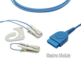 A1315-SR104PU GE Sanità> Marquette Masimo Compatibile Orecchio-clip SpO2 Sensore con Cavo di 300 cen