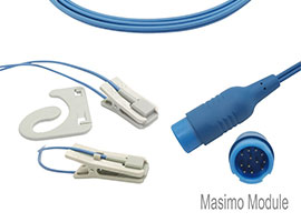A1315-SR105PU Mindray Compatibile Orecchio-clip SpO2 Sensore con Cavo di 300 centimetri Rotondo 12-p